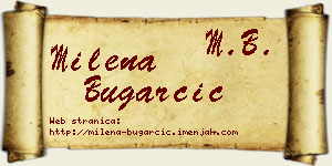 Milena Bugarčić vizit kartica